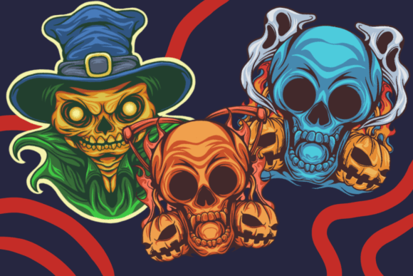Download Halloween Party Illustration Skull Head - Premium Resources