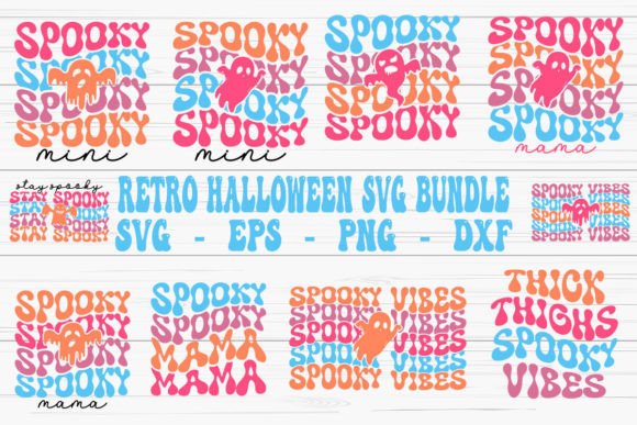Download Retro Halloween Svg Bundle, T-shirts - Shirts Collection