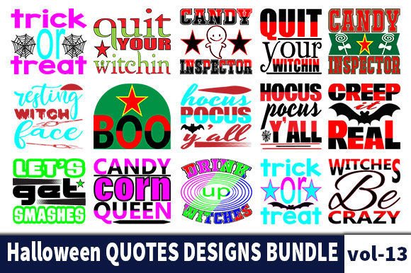 Download Halloween Quotes Designs Bundle - Halloween quotes design Collection