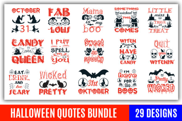Download Halloween Quotes Designs Bundle - Halloween quotes design Collection