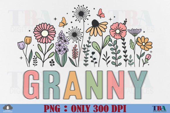 Download Granny PNG Sublimation Mother Day Flower - Granny Collection