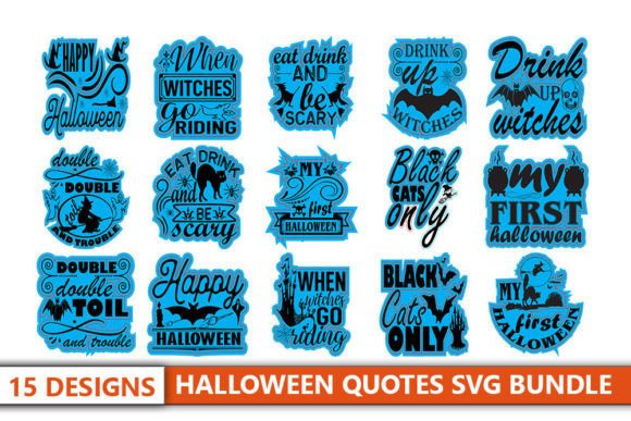 Download 15 Halloween Quotes Designs Bundle - Halloween quotes design Collection