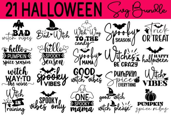 Download Funny Halloween Quotes Design Bundle - Halloween quotes design Collection