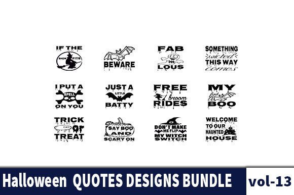 Download 12 Halloween Quotes Designs Bundle  T - Halloween quotes design Collection