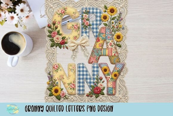 Download Granny Quilted Letters PNG Design - Granny Collection