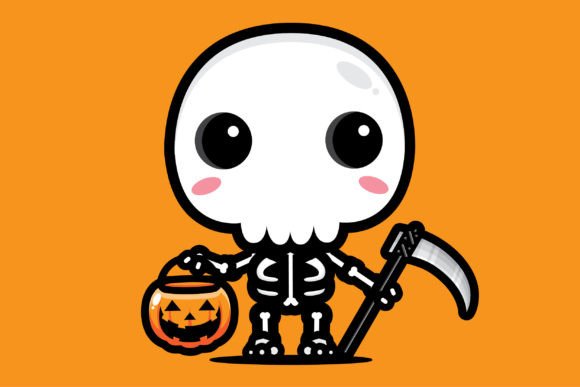Download Cute Skull Celebrating Halloween Party - Premium Resources