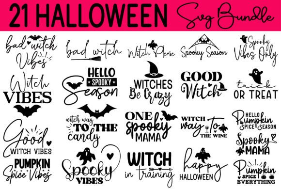 Download Funny Halloween Quotes Design Bundle - Halloween quotes design Collection
